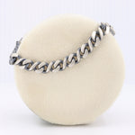 Load image into Gallery viewer, Sterling Silver Gunmetal Curb Chain Bracelet 8"