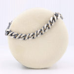 Load image into Gallery viewer, Silver and black stainless steel chain bracelet, modern style, polished finish, adjustable length.