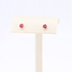 Load image into Gallery viewer, Ruby Stud Earrings in Yellow Gold