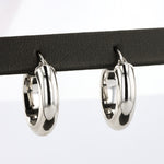 Load image into Gallery viewer, Wide Hoop Earrings in White Gold
