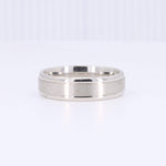Load image into Gallery viewer, Sleek silver stainless steel band ring with a polished finish, ideal for modern elegance.