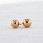 Load image into Gallery viewer, Ball Stud Earrings In Rose Gold

