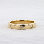 Load image into Gallery viewer, Square Set Diamond Band in Yellow Gold - 3mm