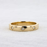 Load image into Gallery viewer, Square Set Diamond Band in Yellow Gold - 3mm
