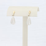 Load image into Gallery viewer, Teardrop Dangle Earrings in Sterling Silver w/14K Yellow Gold Posts and Top
