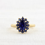 Load image into Gallery viewer, Berry Halo Ring in Yellow Gold
