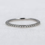 Load image into Gallery viewer, Shared-Prong Diamond Wedding Band in White Gold - 0.16cttw
