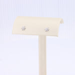 Load image into Gallery viewer, 7 Stone Diamod Cluster Stud Earrings in White Gold
