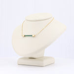Load image into Gallery viewer, Raw Indicolite Tourmaline Crystal Necklace in Yellow Gold

