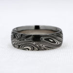 Load image into Gallery viewer, Kona Pattern Damascus Steel Dome Band
