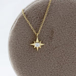 Load image into Gallery viewer, Small Diamond Star Necklace