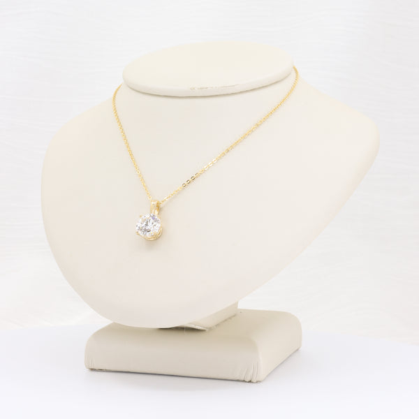 Lab-Grown Diamond Solitaire Pendant in yellow gold on an 18-inch chain, 2.06ct