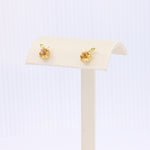 Load image into Gallery viewer, 14K Yellow Citrine and Peridot Tangerine Fruit Stud Earrings
