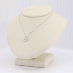 Load image into Gallery viewer, Star Set Diamond Medallion Necklace, 0.02cttw in 14K White Gold, 18 inch - Kizer Cummings Jewelers