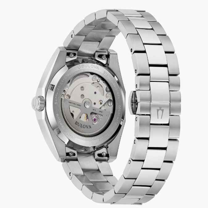 Bulova Surveyor- Emerald Green Round Face w/ White Metal Features and Band - Kizer Cummings Jewelers