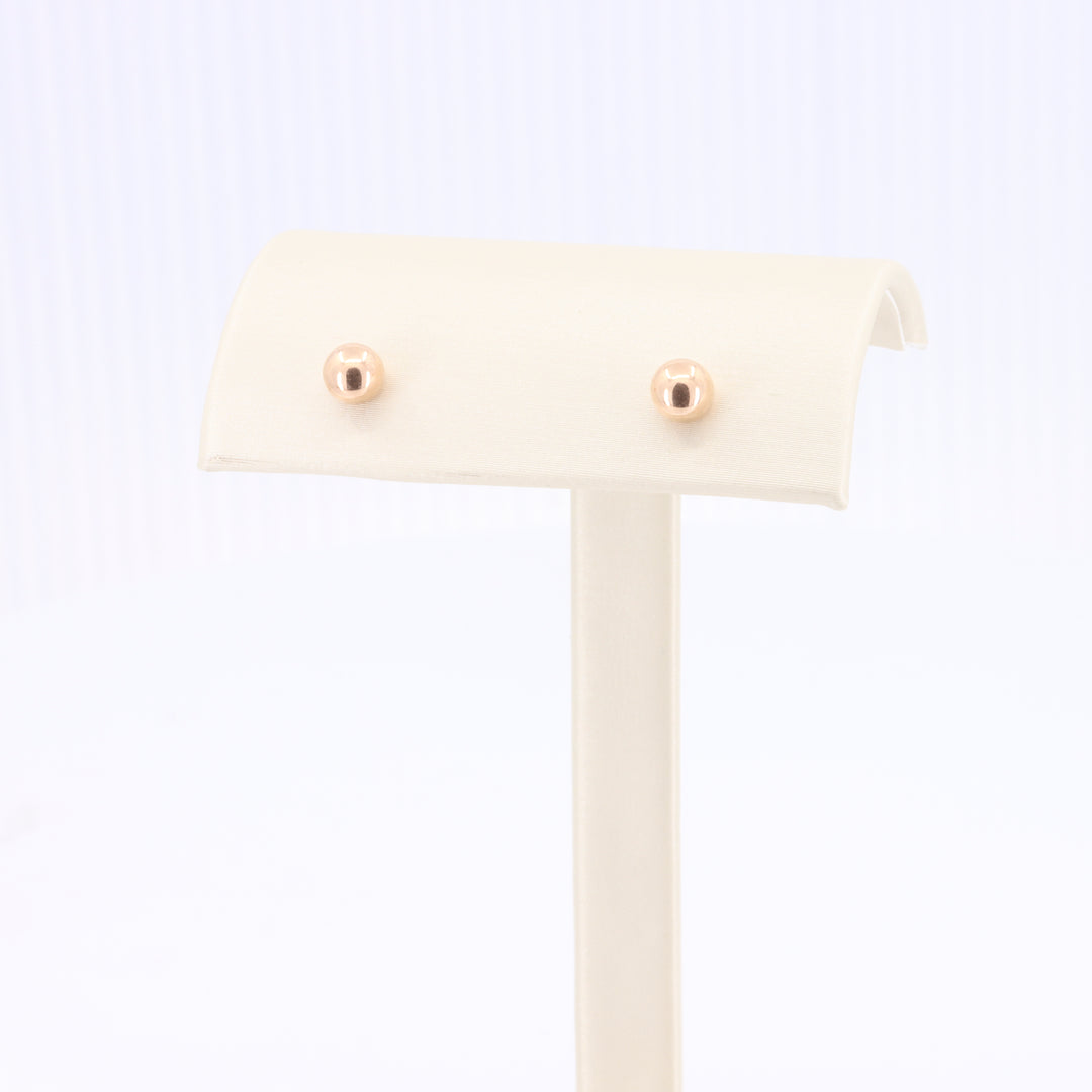 Ball Stud Earrings In Rose Gold