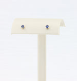Load image into Gallery viewer, Sapphire Stud Earrings, 0.32cttw in 14K Yellow Gold