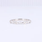 Load image into Gallery viewer, Alternating Marquise and Round Diamond Wedding Band in White Gold
