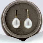 Load image into Gallery viewer, Pearl Drop Earrings in Yellow Gold
