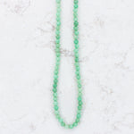 Load image into Gallery viewer, Aventurine Bead Strand Necklace, 4mm Round Beads with Sterling Silver Clasp, 16–18"