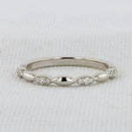 Load image into Gallery viewer, Diamond and Polished Sections Band in White Gold