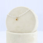 Load image into Gallery viewer, Silver Figure Eight Chain Bracelet w/ Golden Montana Sapphire Charm in Yellow Gold
