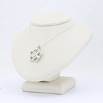 Load image into Gallery viewer, Chain Mail Flower w/ Diamond Accent Pendant in Sterling Silver
