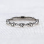 Load image into Gallery viewer, Geometric Diamond Band in White Gold - 0.07cttw

