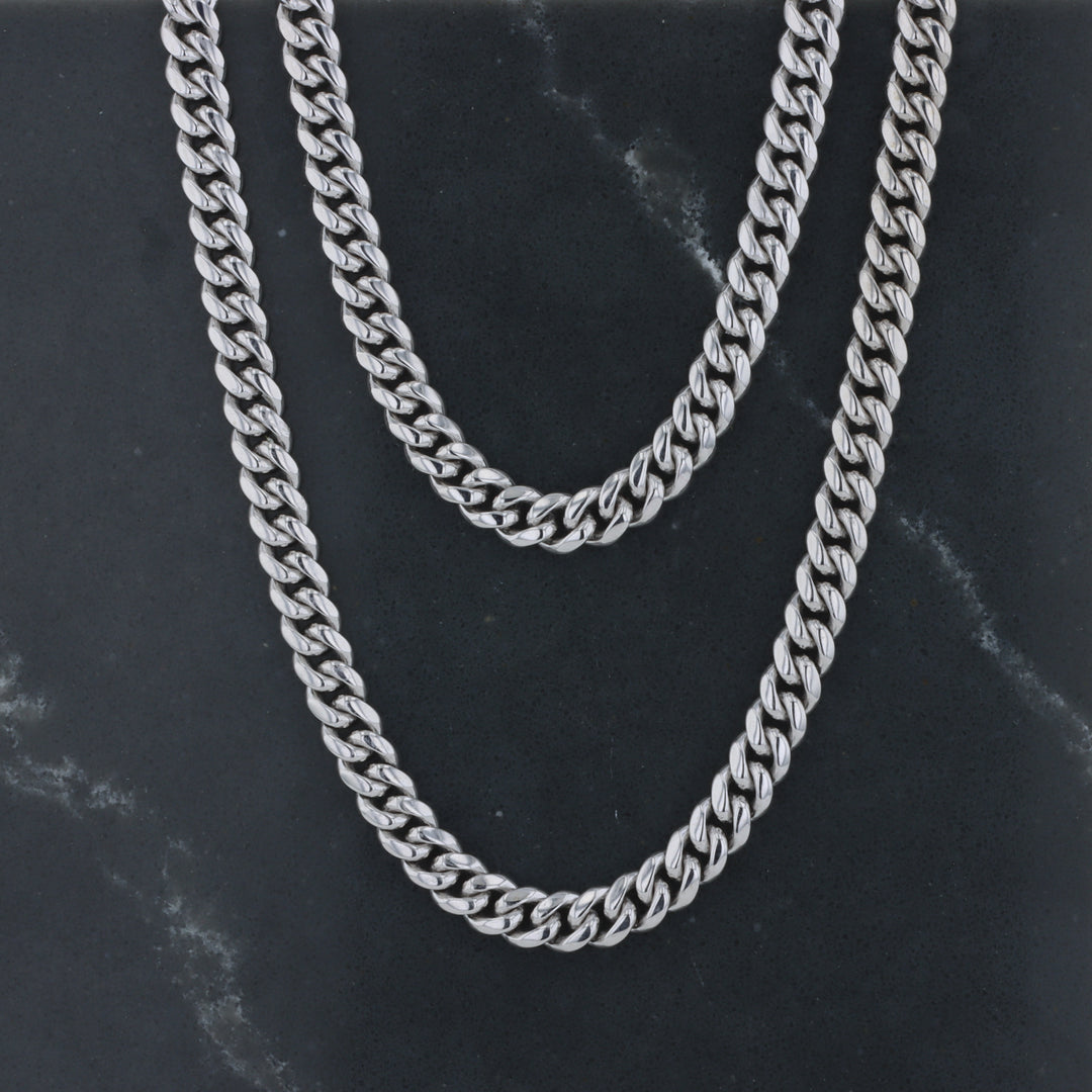 Sterling Silver 10.2mm Curb Chain Necklace