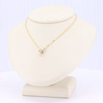 Load image into Gallery viewer, Bezel Diamond Slide Necklace in Yellow Gold
