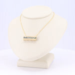 Load image into Gallery viewer, Seven Montana Sapphire Bar Pendant in Yellow Gold
