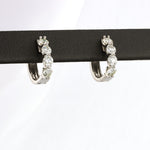 Load image into Gallery viewer, Diamond Huggie Earrings in White Gold - 0.72cttw
