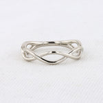 Load image into Gallery viewer, Twisted Stackable Ring in White Gold