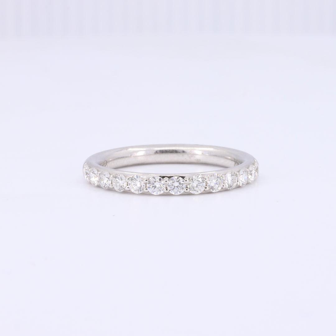Shared-Prong Diamond Wedding Band in White Gold - 0.49cttw