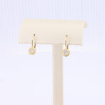 Load image into Gallery viewer, Round Twisted Rope Frame Diamond Earrings in Yellow Gold
