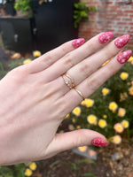Load image into Gallery viewer, Chevron Diamond Stackable Ring in Yellow Gold

