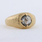 Load image into Gallery viewer, Salt and Pepper Diamond Textured Dome Ring in Yellow Gold
