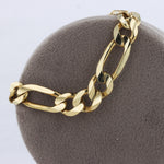 Load image into Gallery viewer, Upcycled 14K Yellow Gold Figaro Style Chain Bracelet
