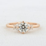 Load image into Gallery viewer, Butterfly Ring with 0.74ct Round Diamond