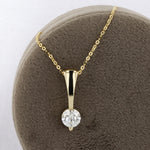 Load image into Gallery viewer, Long Bar Drop Diamond Necklace in Yellow Gold
