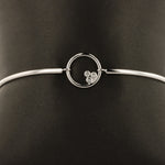 Load image into Gallery viewer, Articulated Bangle Bracelet With Diamonds Circle Center in White Gold
