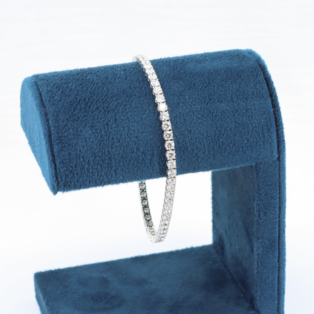 Lab-Grown Diamond Tennis Bracelet, 5.02cttw in 14K White Gold, 7 Inches