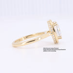 Load image into Gallery viewer, SEMI-MOUNT Dropped Faux Bezel w/ Hidden Halo in Yellow Gold

