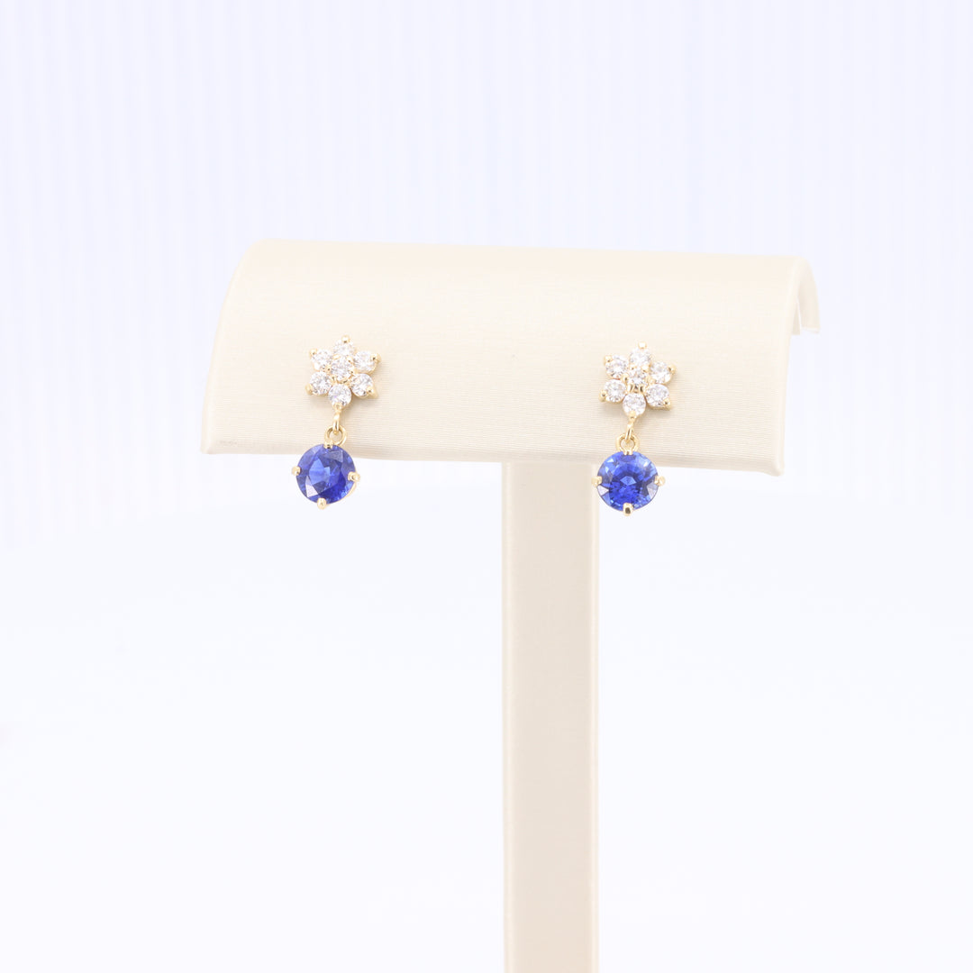 Winter Wonderland Drop Earrings in Yellow Gold