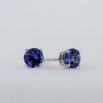 Load image into Gallery viewer, Tanzanite Stud Earrings in White Gold
