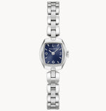 Load image into Gallery viewer, Bulova Goddess of Time- Blue Rectangular Face Watch w/ White Metal Frame and Band
