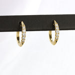 Load image into Gallery viewer, Diamond Huggie Earrings in Yellow Gold - 0.21cttw
