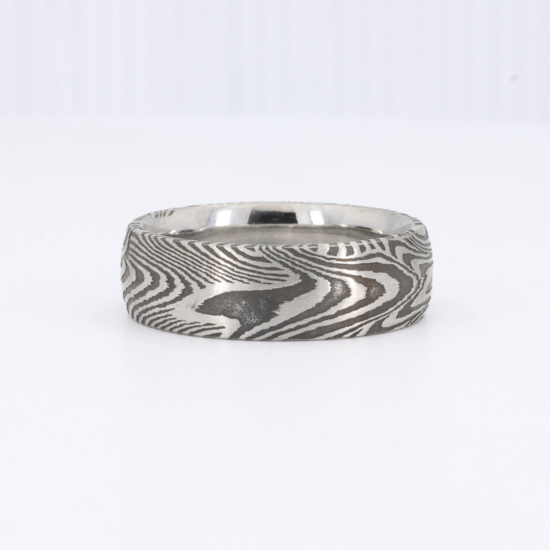 Aurora Pattern Damascus Steel Band
