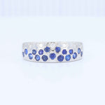 Load image into Gallery viewer, Sapphire and Diamond Ring, 0.58cttw Sapphire with 0.115cttw Diamond in 14KT White Gold - Kizer Cummings Jewelers