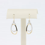 Load image into Gallery viewer, Two-Tone Interlocking Drop Earrings in 10K Gold